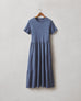 Women's Premium Slub Tiered Dress - Washed Denim